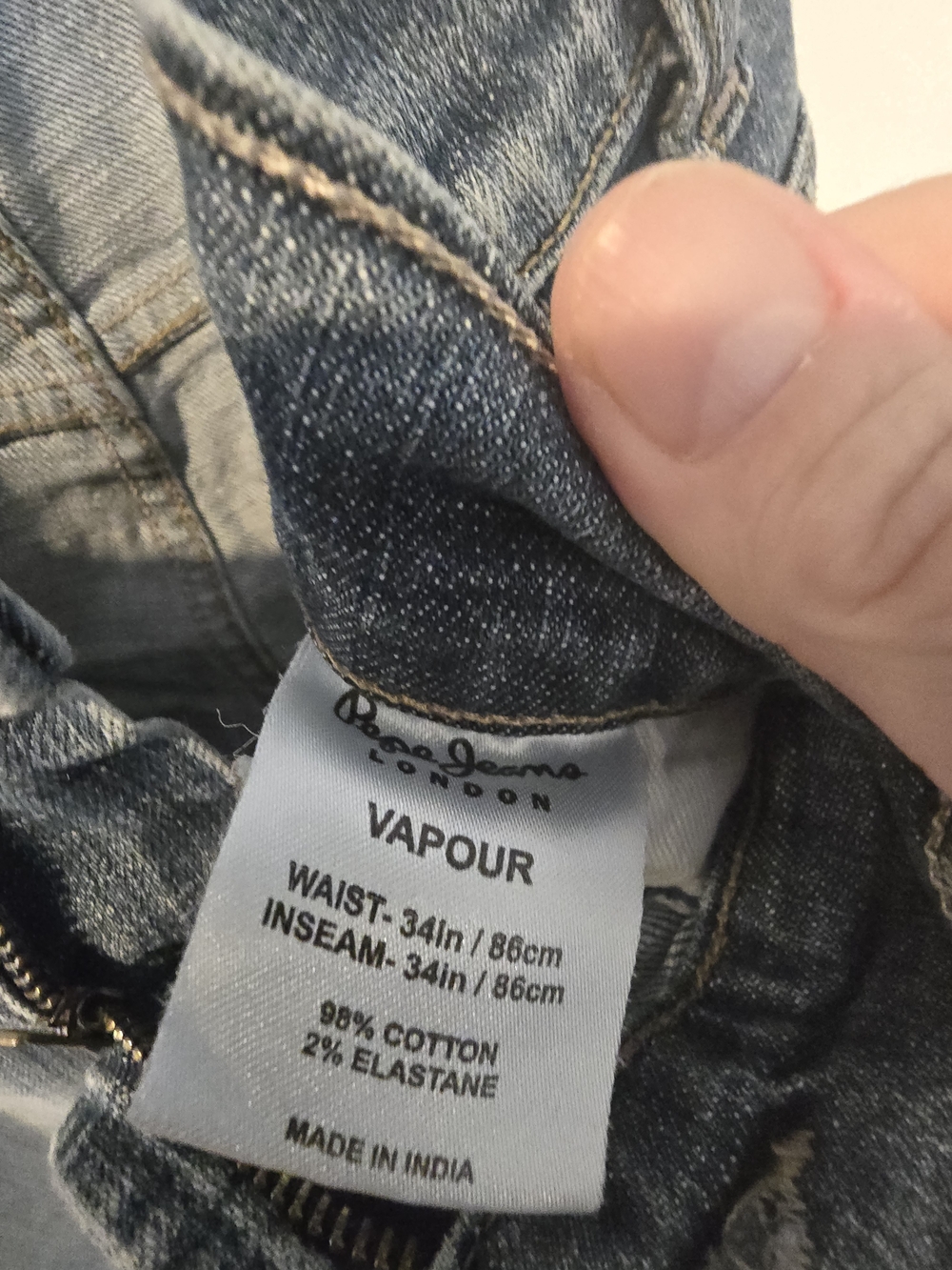 Pepe Jeans Slim Straight Grey Washed Men’s Jeans - Picture 6 of 8